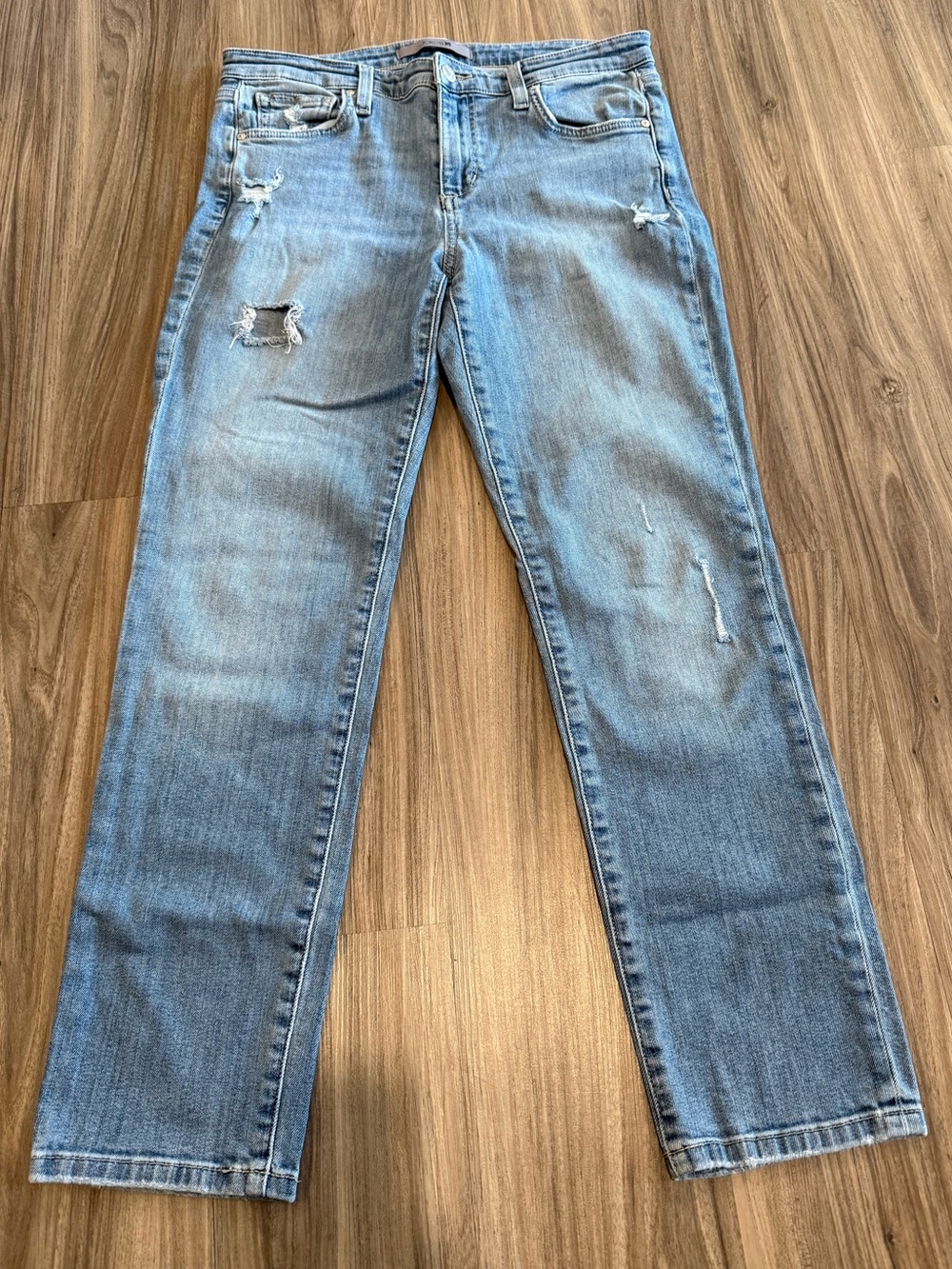 Joe's Jeans Light Blue Distressed Straight Leg Jeans Size 26